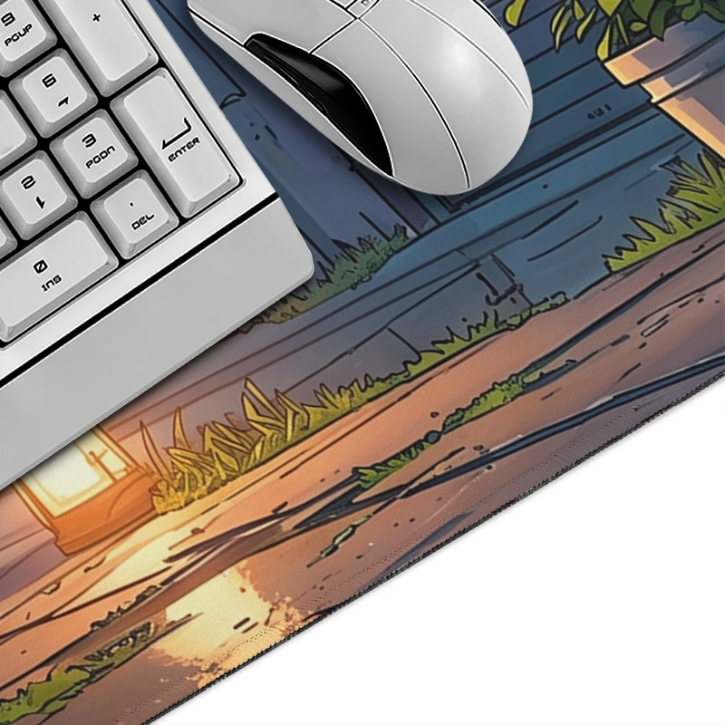Mouse Pad Gamer Neon Alley XL HD New Custom Mousepad XXL MousePads Carpet Soft Non-Slip Natural Rubber Computer Mice Pad