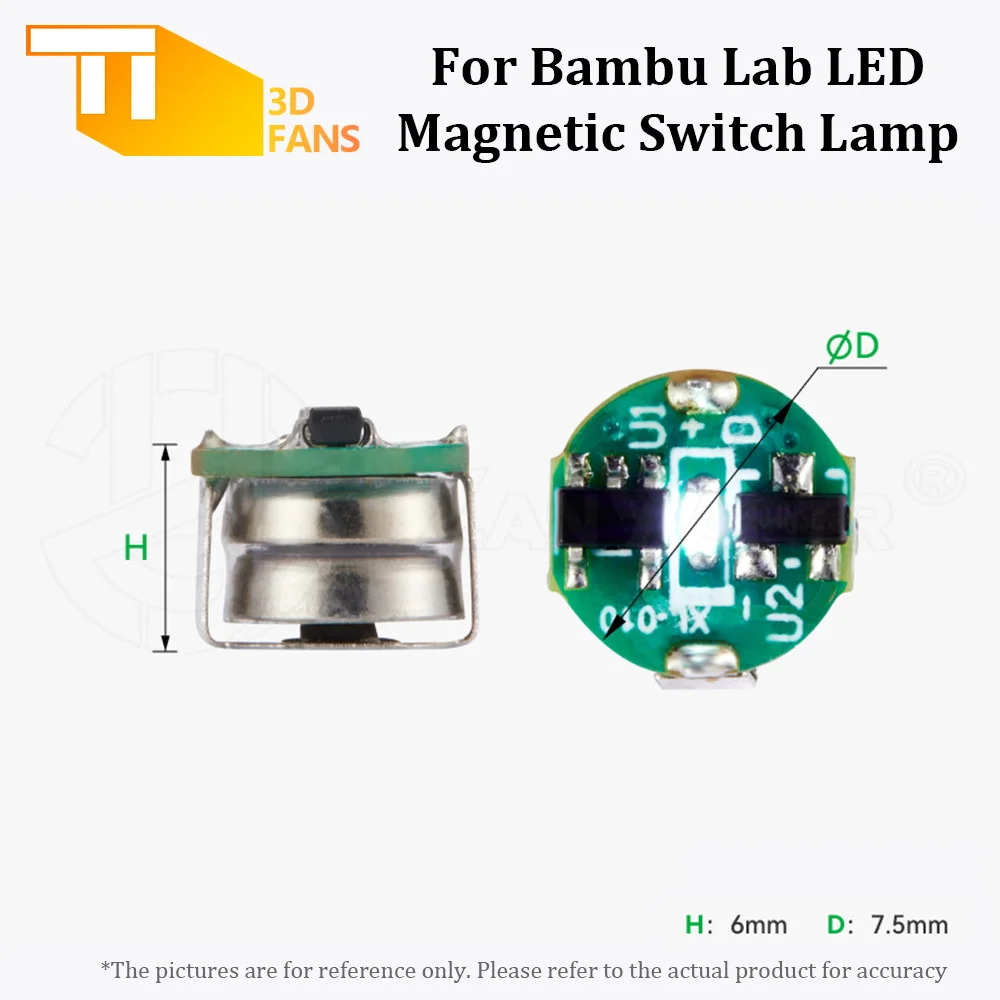 Single Shape LED Light Wireless Induction Switch Battery Magnet Lighting for Bambu Lab DIY 3D Printing Model Parts Six Colors