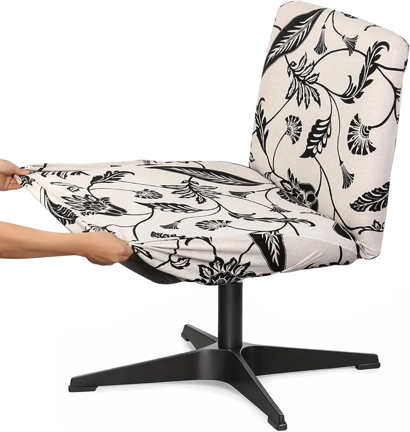 

Arml Criss Cross Office Desk Chair Cover Slipcover Accent Wide Seat Cover Swivel Task Vanity S Mid Ba Chair Computer Protector