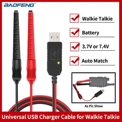 Baofeng Universal USB Battery Charger Cable With Indicator Light For BaoFeng UV-5R 13 17 PRO BF-888S TYT Retevis Walkie Talkie