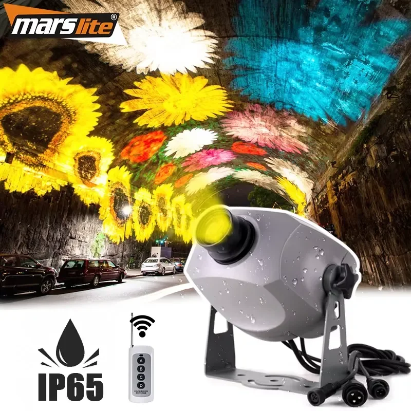 Outdoor 150W Custom Logo Gobo Image Projector IP66 Outdoor Rotating Led Advertising Projector Light