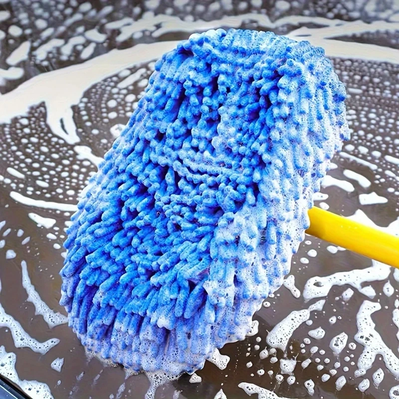 LEIBOO Car Cleaning Brush Detailing Adjustable Super Absorbent Car Wash Brush Telescoping Long Handle Clean Mop Car Accessories