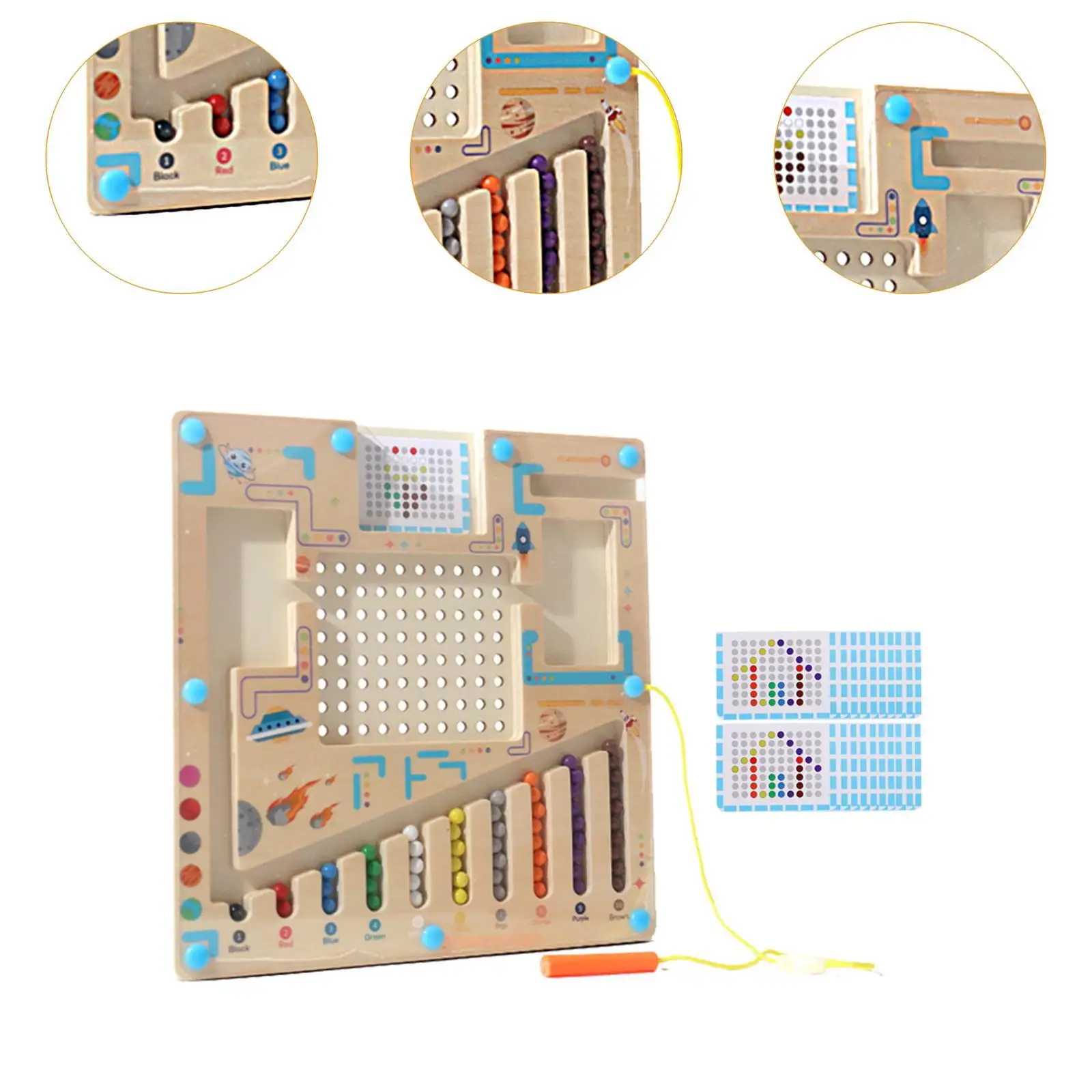 Color Sorting Maze Board Sorting Game for 2 3 4 5 Years Old Travel Preschool