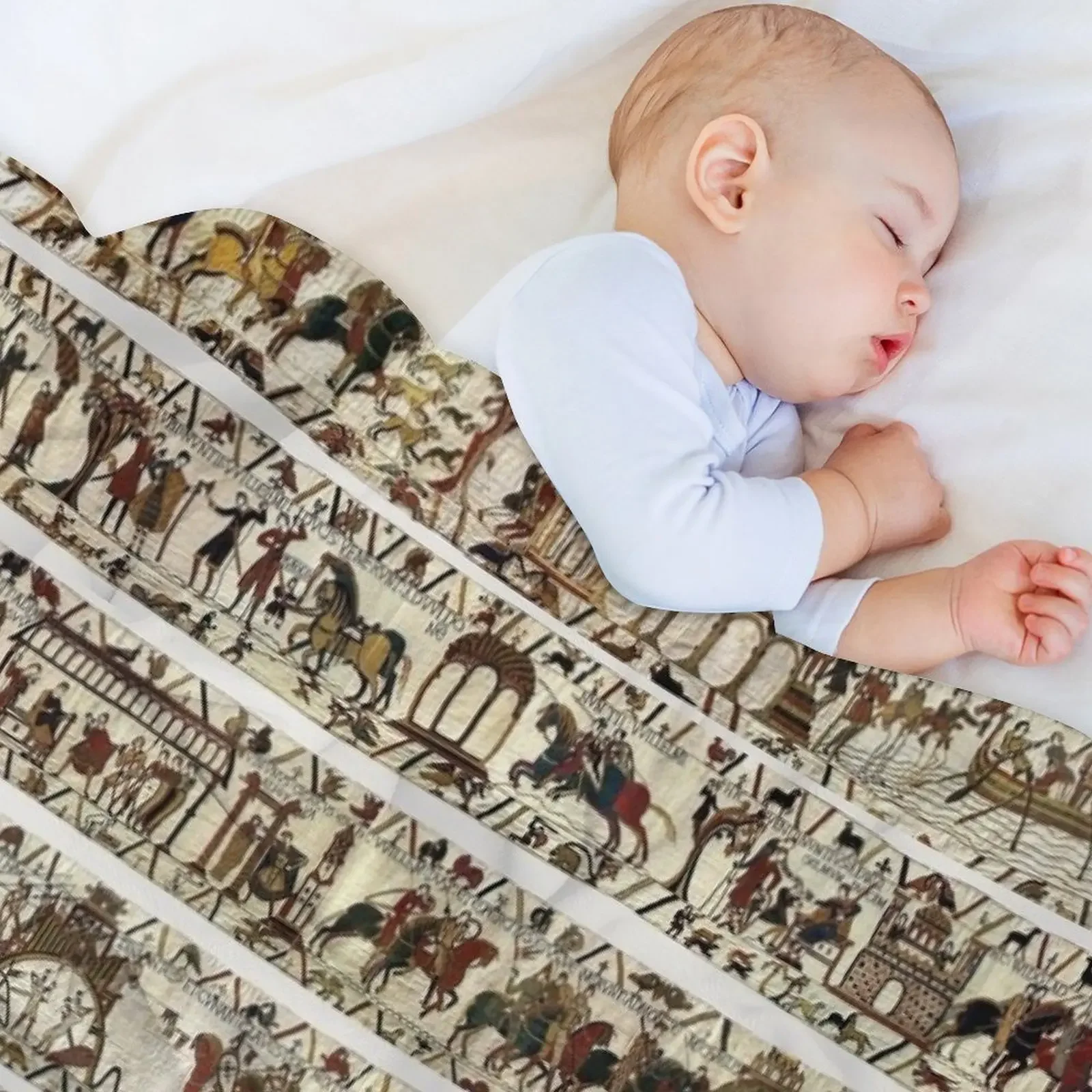 THE BAYEUX TAPESTRY Throw Blanket Flannels manga decorative Multi-Purpose Blankets