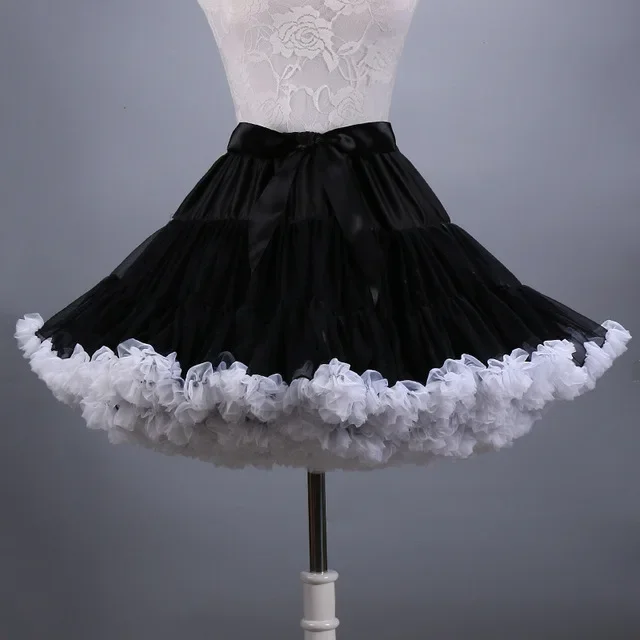 

French Style Petticoats Wedding Bridal Crinoline Lady Girls Underskirt for Party White Blue Black Ballet Dance Skirt Tutu