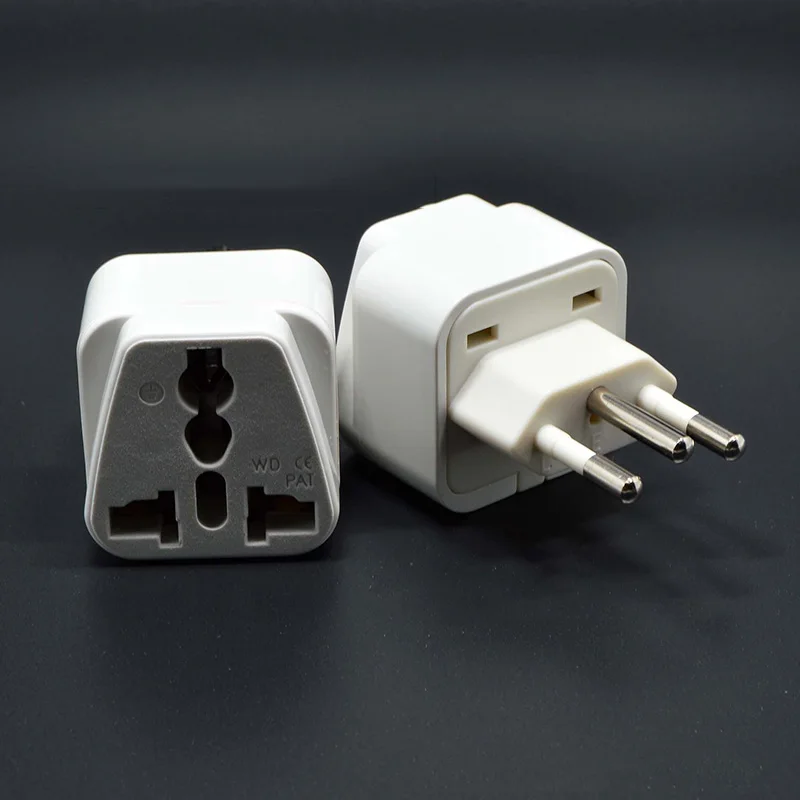 Hot 3pin Brazil Brazilian AC Power Plug UK/US/EU To Brazil Brasil Socket Travel Power Adapter Plug 3 Pin Converter Type N Plug