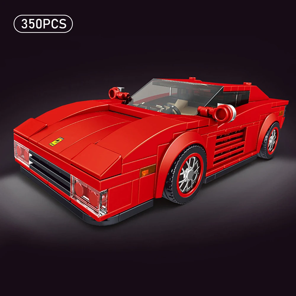 Blocos de construção de carro esportivo com 8 pinos, modelo de montagem, quebra-cabeça educacional de alta dificuldade, brinquedo para adultos e crianças, exibição de presente de aniversário