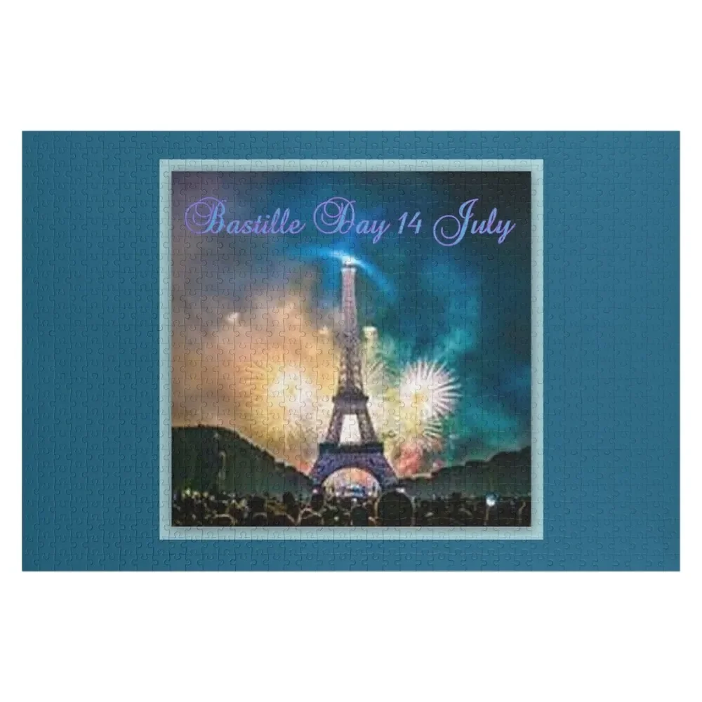 Bastille Day 14 juli puzzel gepersonaliseerd babyobject aangepast hout gepersonaliseerd cadeau getrouwd houten voor volwassenen puzzel