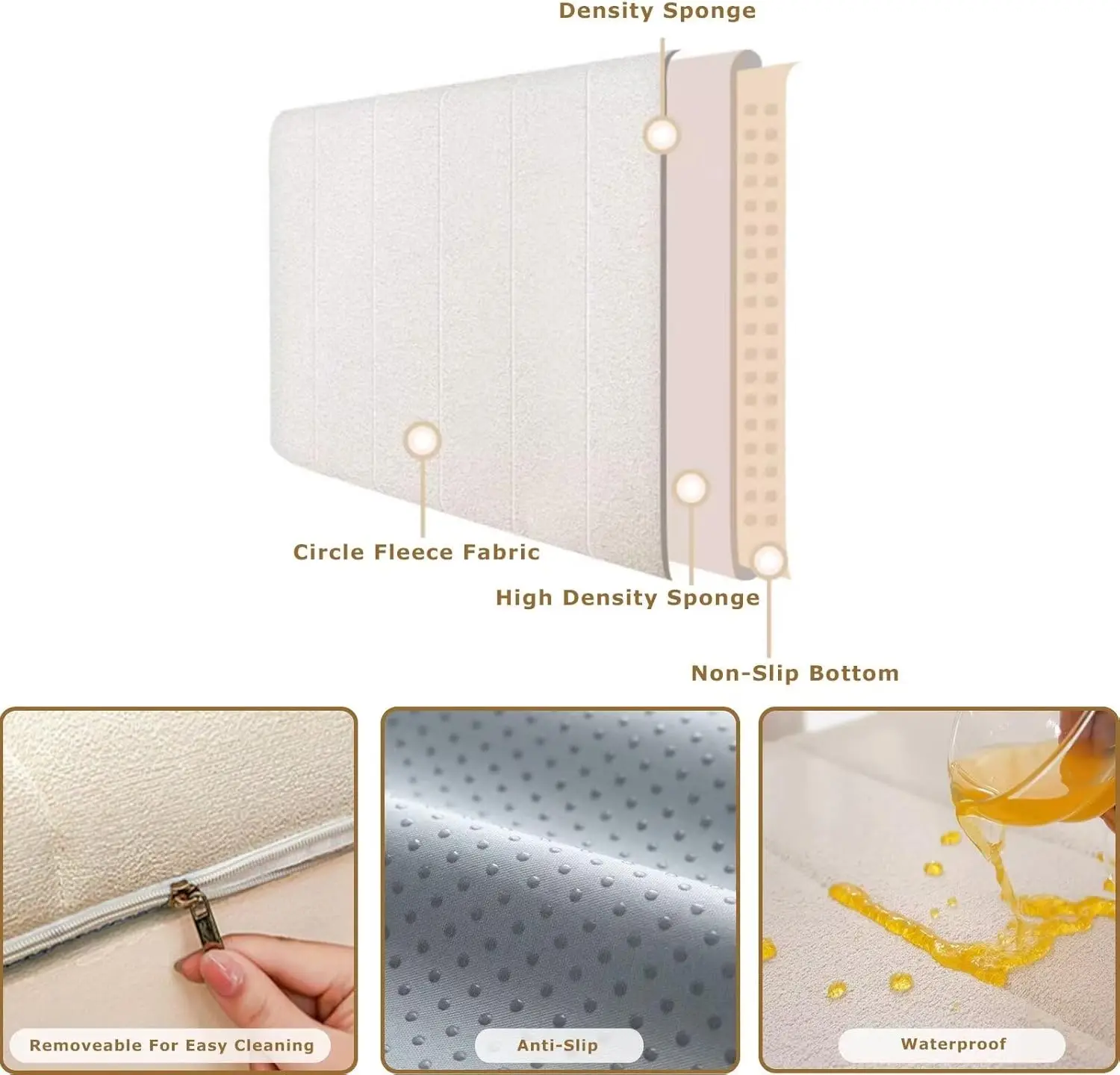 Custom 4cm Teddy Waterproof Long Bench Cushions Long Mattress Bay Window Pads Chair Seat Pads Decorative Garden Cushions