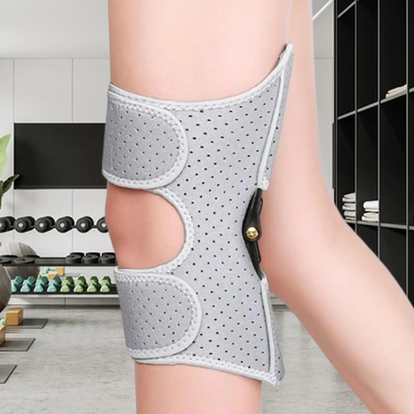 Spring Knee Joint Assist Adjustable Joint Support Booster Knee Brace Breathable Patella Pad Wrap For Sports Daily Outdoor
