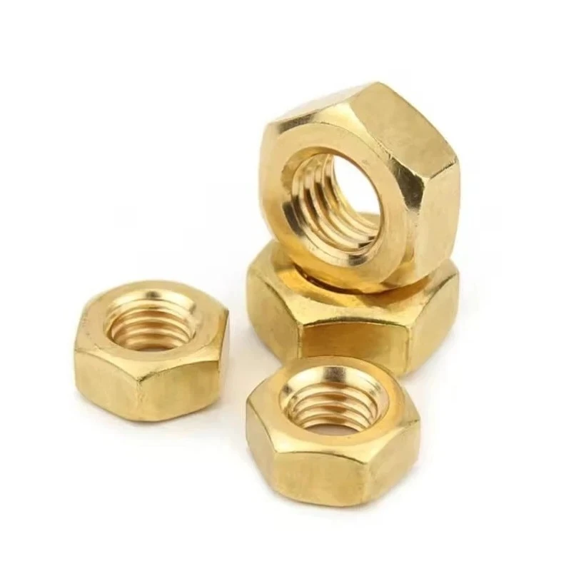 Solid Brass Hexagon Nuts - M1.4-M24 Hex Fasteners Compatible with Standard Screws, Bolts & Fastening Applications