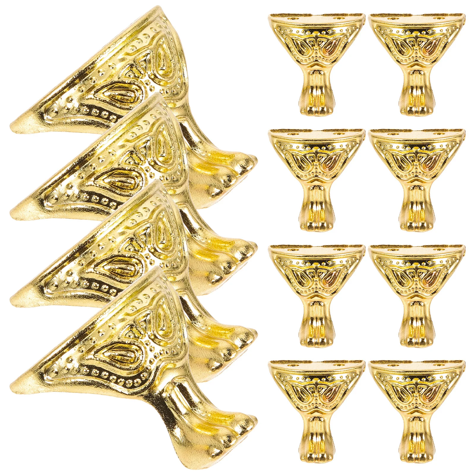 

12Pcs Box Corner Protector Heavy Duty Zinc Alloy Decorative Wood Case Legs for Chest Cabinet Storage Box Vintage Metal Feet