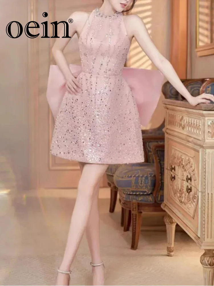 

[oein] designer Heavy Industries rhinestone sparkling back light luxury sweet temperament skirt