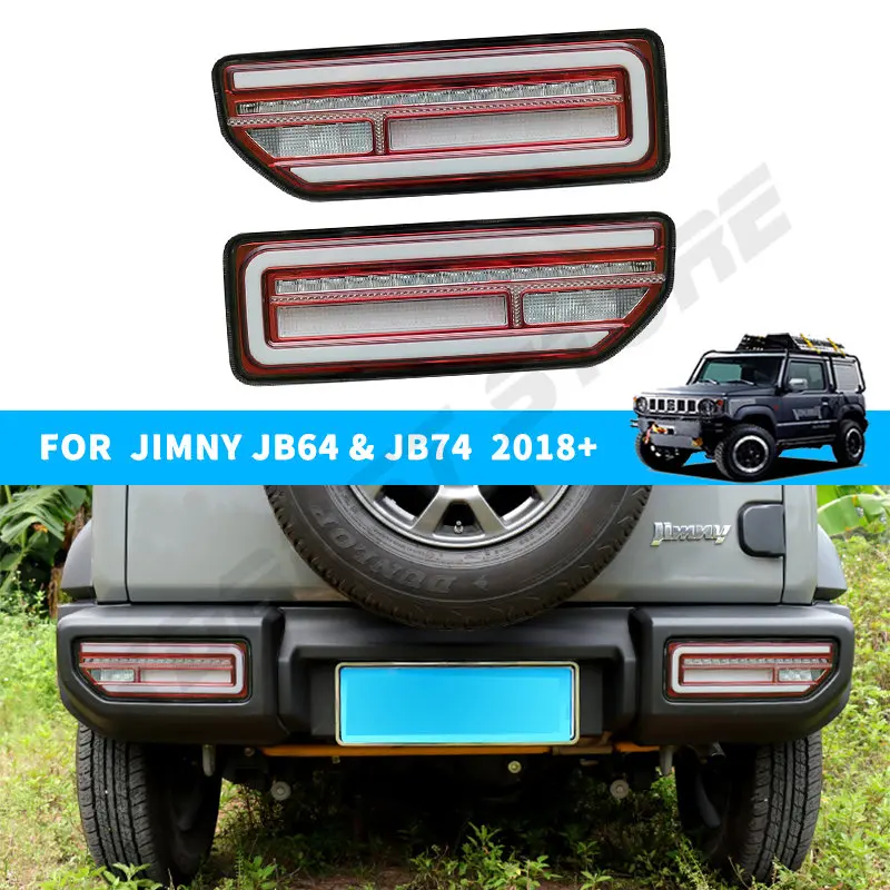 

2PCS LED Tail Light Assembly Rear Brake+Driving Light+Turn Signal Light+Reverse Lamp For Suzuki Jimny JB64 JB74 2019-2023