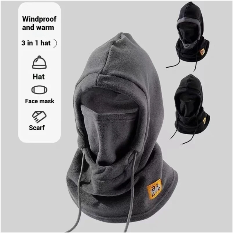 Winter Warm Hat with Mask and Neck Warmer 3-in-1 Windproof Balaclava for Men and Women Cycling Cold Weather Protection