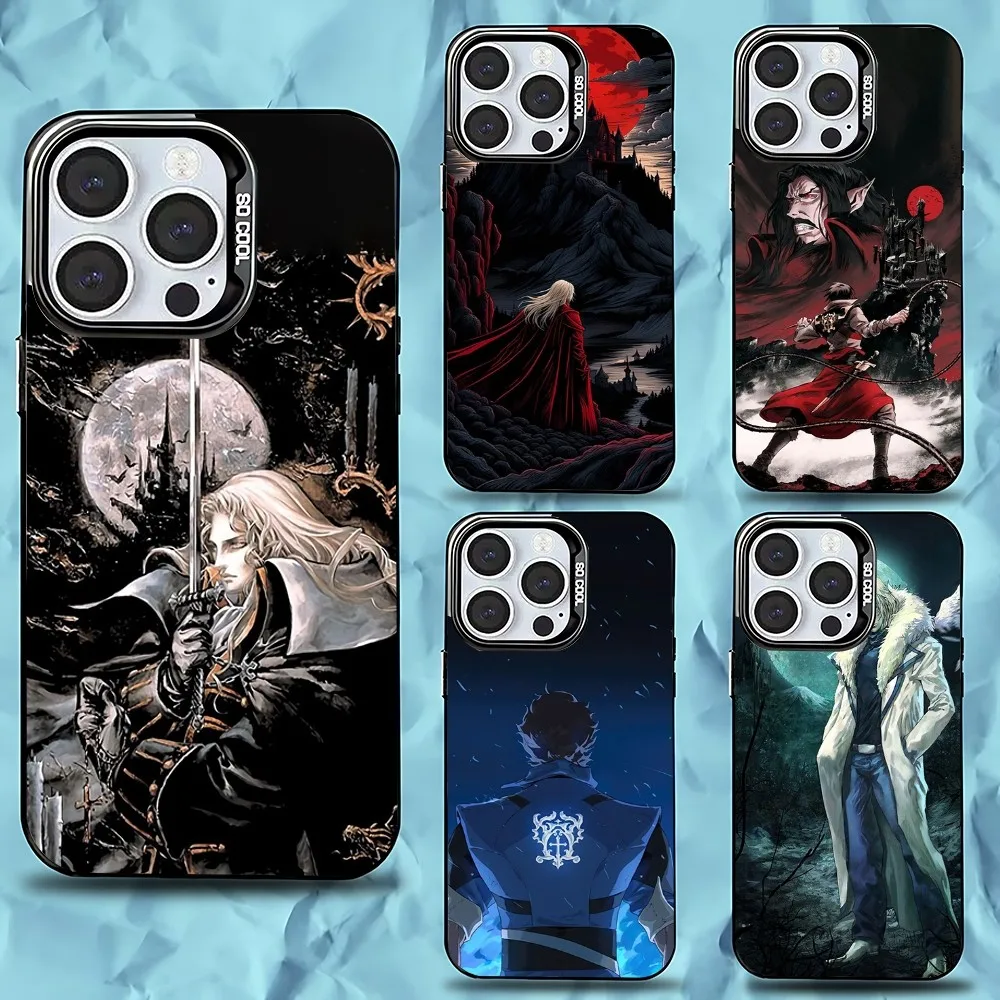 

C-Castlevania Game Phone Case For iPhone 16,15,14,13,12,11,Pro,Max,Plus,Mini,XS,SE Anti Fall Black Matte Hard Bumper