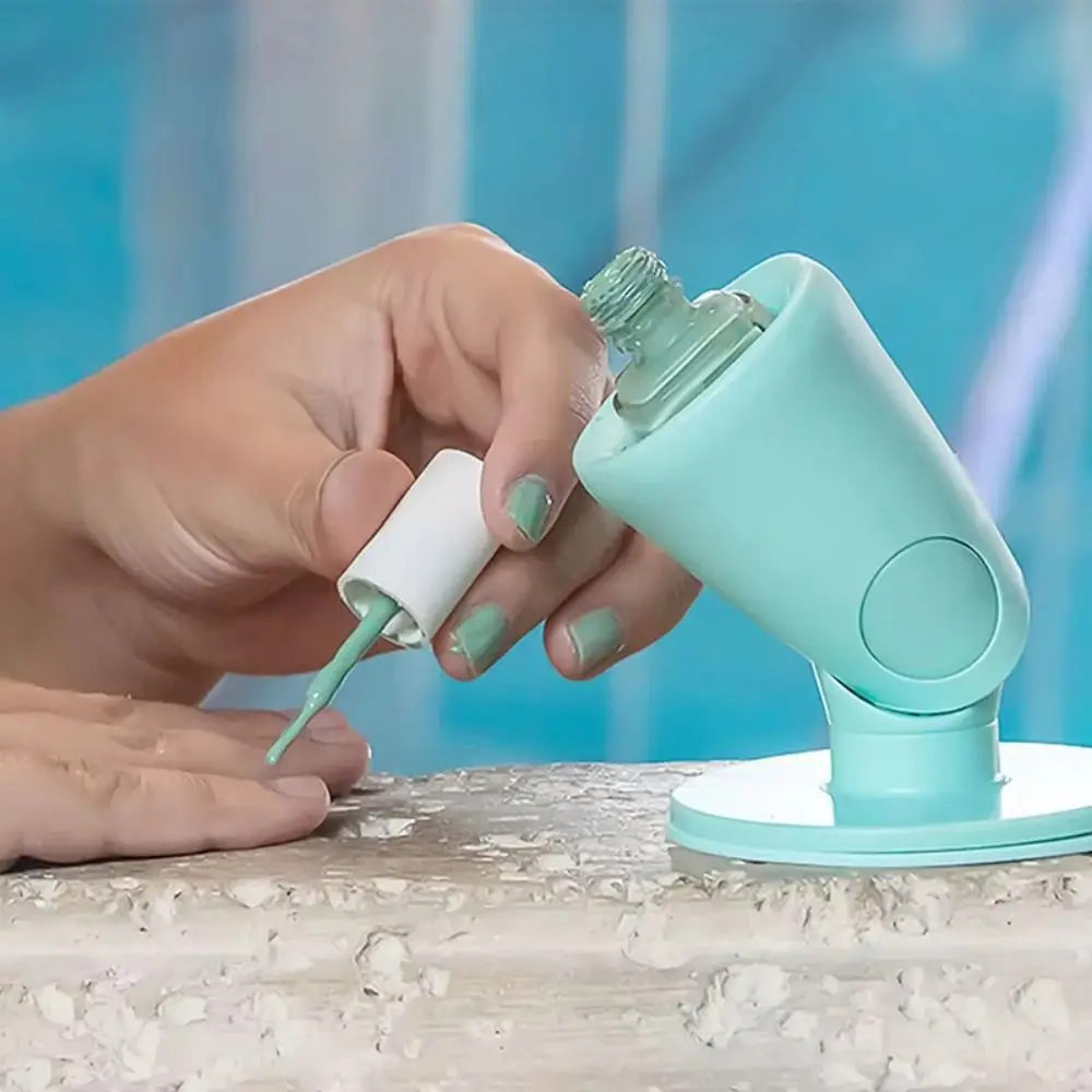 Неподдельный силиконовый держатель для лака для ногтей, вращающийся несколько цветов, подставка для лака для ногтей, портативный, с защитой от проливания