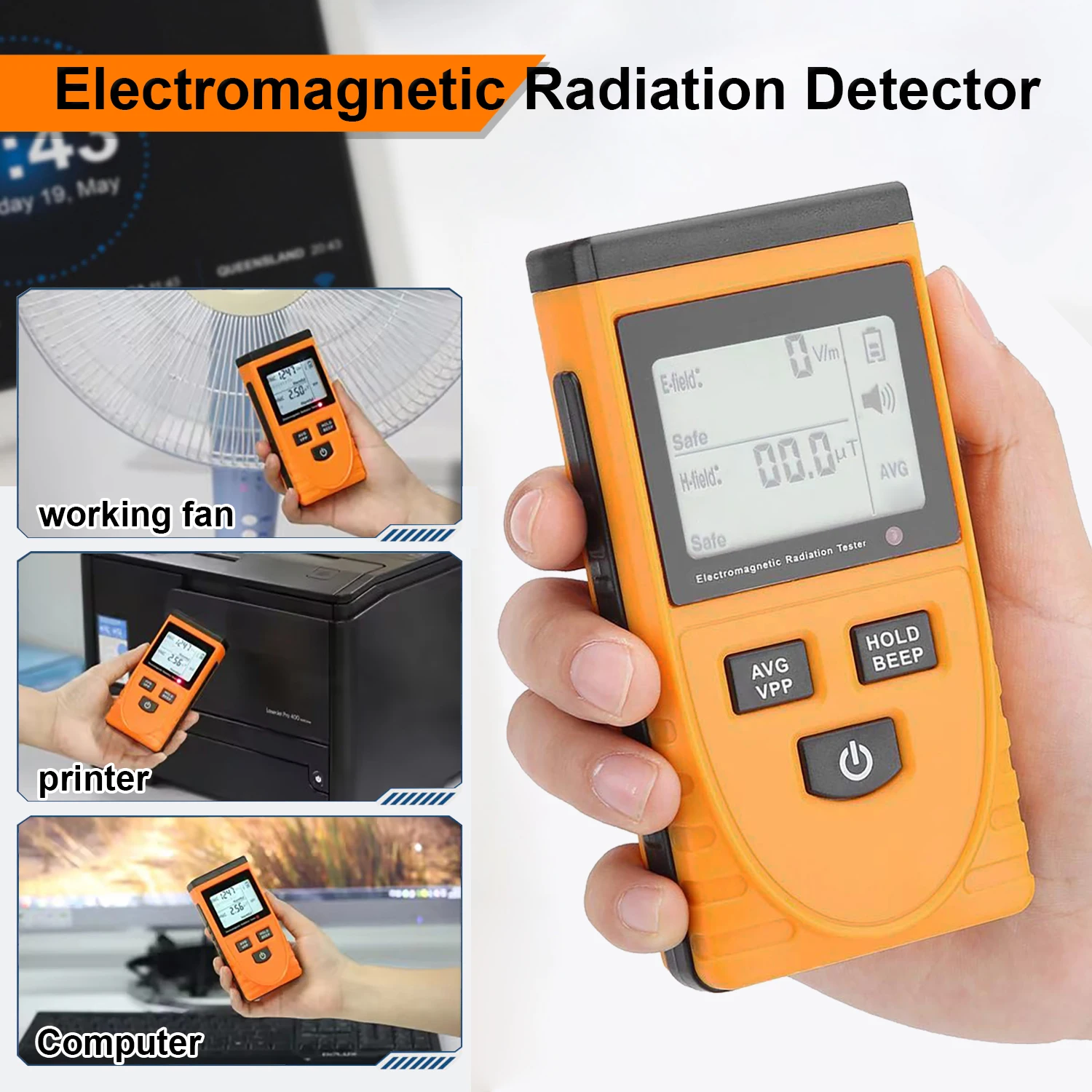 GM3120 Digital Electromagnetic Radiation Detector Dosimeter Monitor Gauge Measuring Tool for Computer Mobile Phone LCD