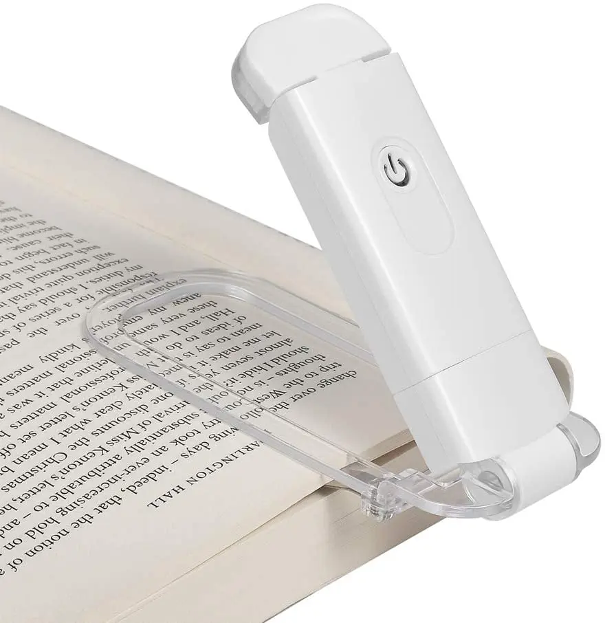 

USB Rechargeable Book Reading Light Brightness Adjustable for Eye-Protection LED Clip on Book Light Eye Care Book Lamp for Read