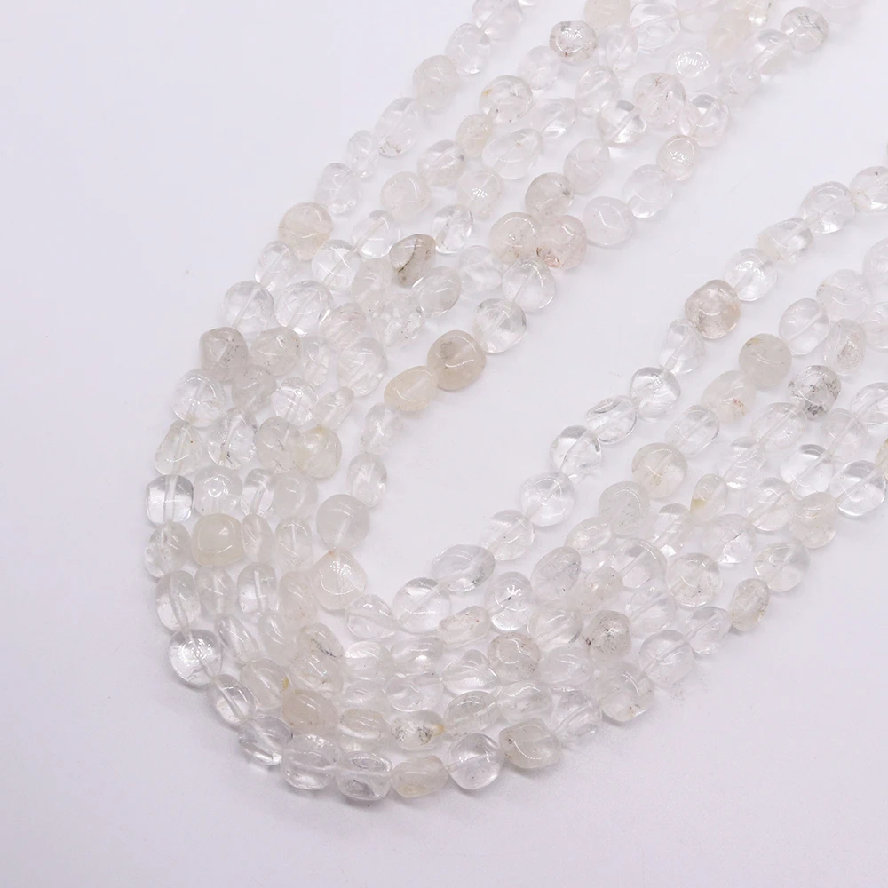 Exquisite Crystal Beads Natural Irregular White Transparent Crystal Gemstone Spaced Beads DIY Bracelet Necklace Accessories