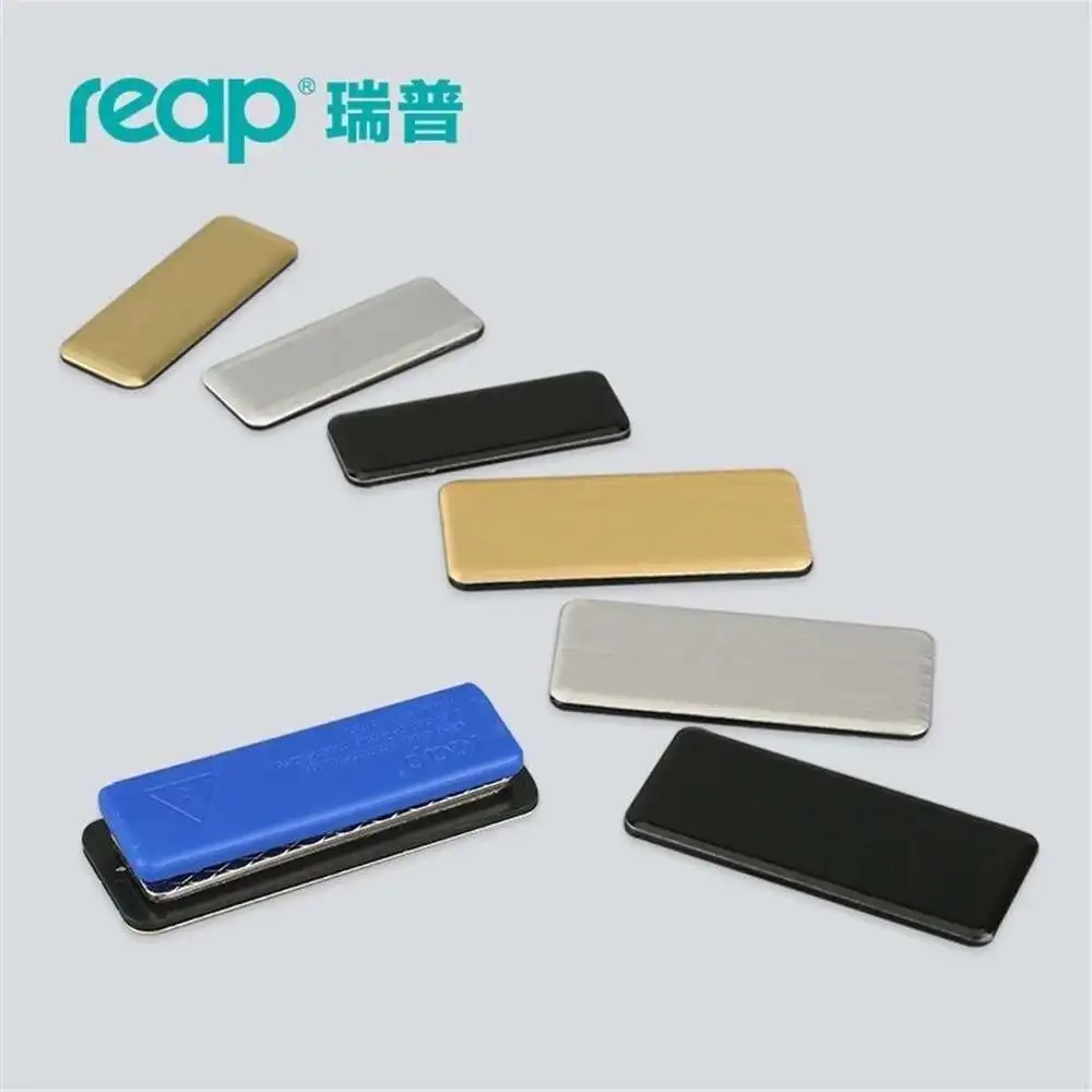 10PC Magnet Business Name Tag Id Badge Personalized Laser Engraved Custom Logo Mark Magnetic Name Tags Id Badge Holder Id Holder