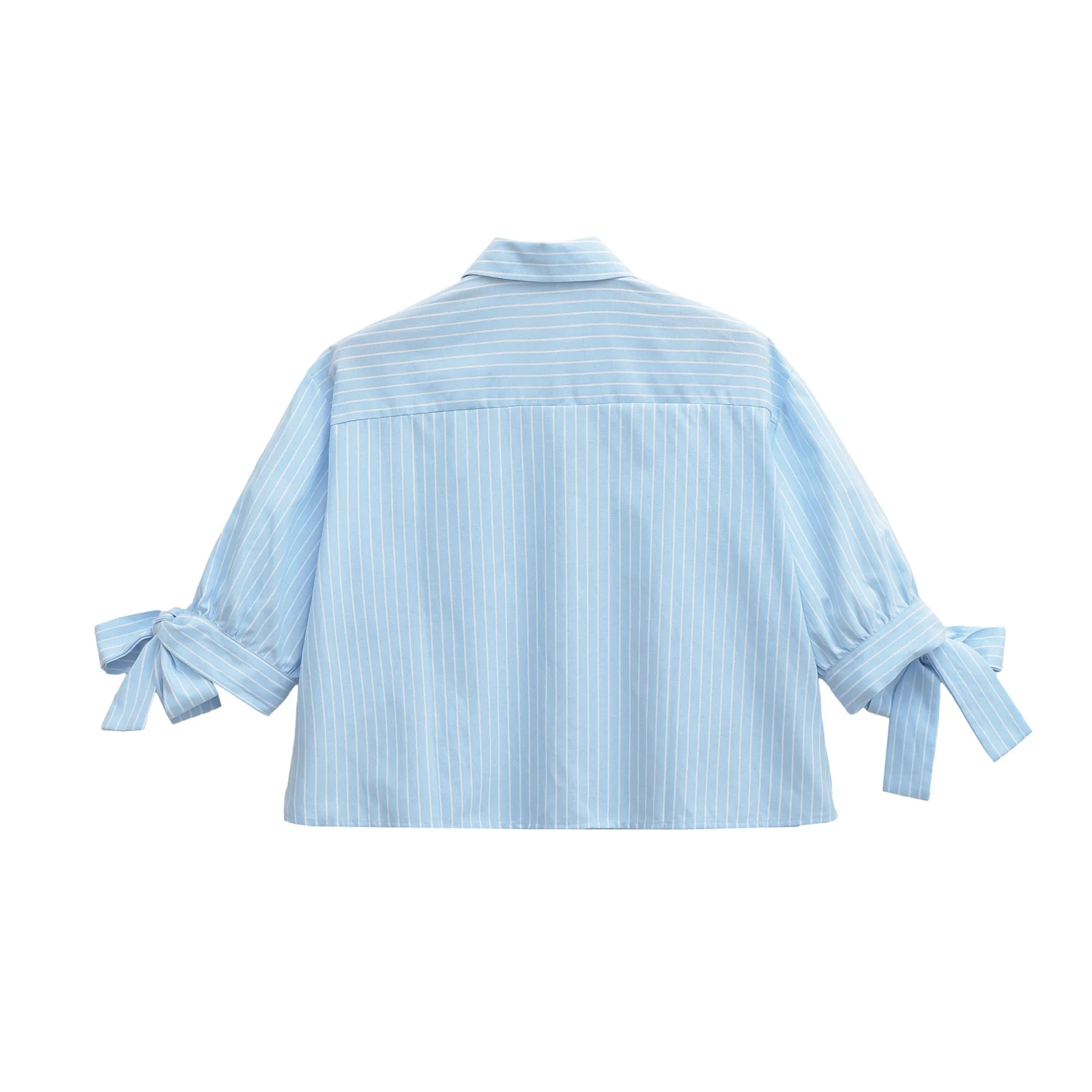 Faionable décontracté rayé irt avec nœud décor JNLEAOG vêtements pour femmes automne nouveau Sle polyvalent Polyester irt