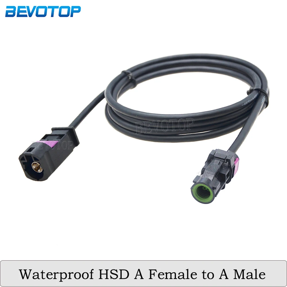 Black HSD Code A Male to Waterproof Code A Female HSD Cable High Speed 4 Core 535 Line Wire Harness for Benz BMW Audi