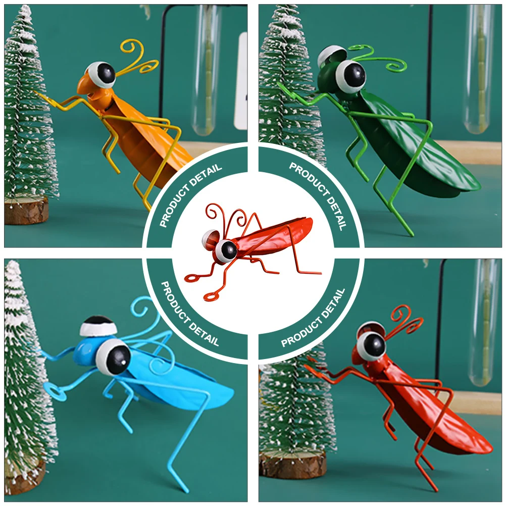 

2pcs Iron Insect Sculpture Home Decor Metal Ornament For Garden Desktop Decoration Durable Art Craft Adornment Shape Design