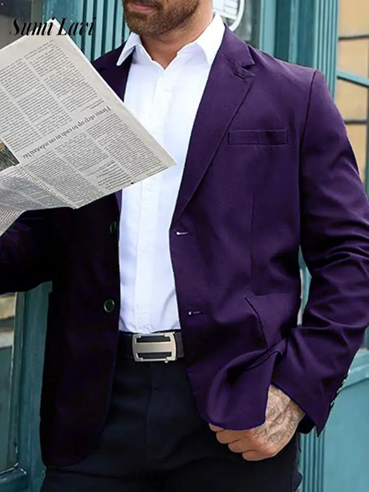 

Винтажные однобортные куртки с лацканами, мужские стильные однотонные кардиганы, топы, весенне-осенняя повседневная мужская верхняя одежда для отдыха