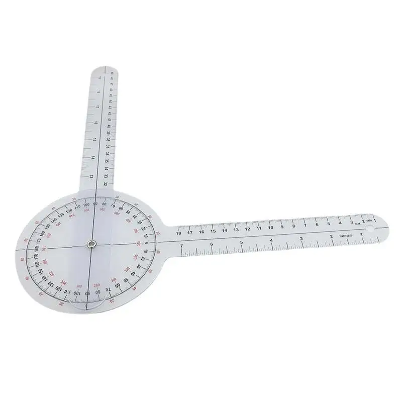 12 Inch Goniometer Goniometer 12 Inch Occupational Physical Protractor 360 Degree Physical Angle Protractor Ruler For Knee