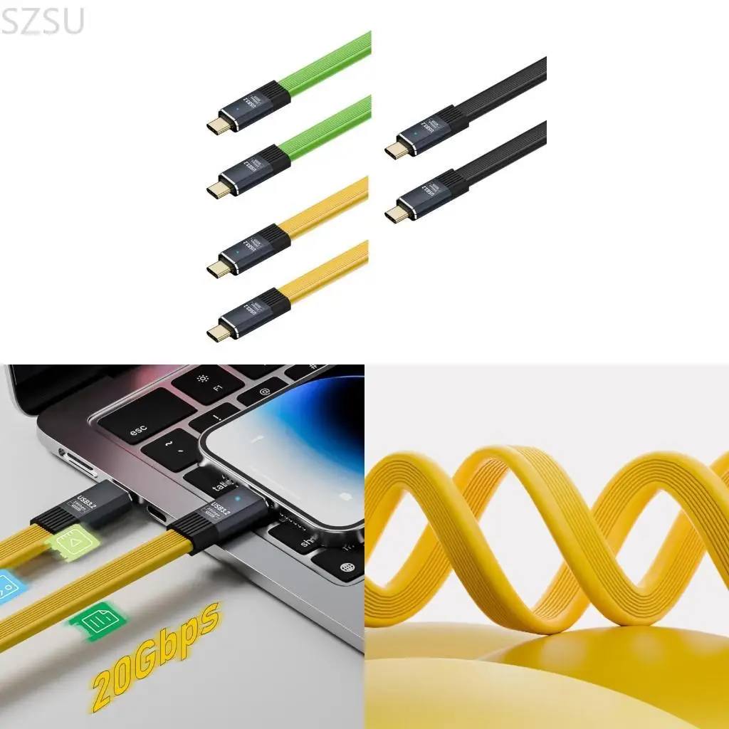SZSU USB 3.2 Type C Cable 20Gbps Seamlessly Data Transfer and OTG 8K60hz Function