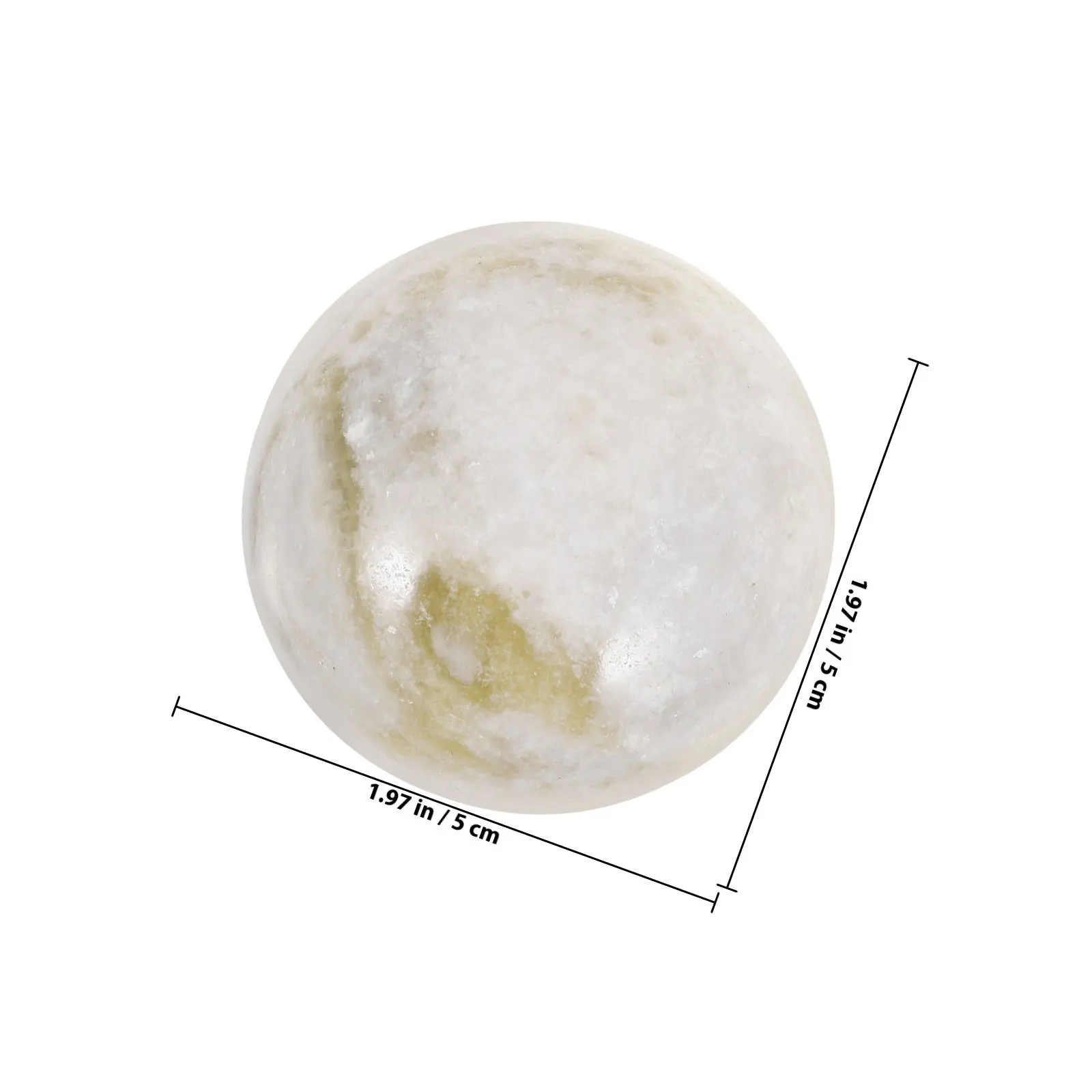 2Pcs Jade Handballs Smooth Polished Massage Balls for Hands Portable Compact Hand Exercise Balls to Relieve Fatigue Improve
