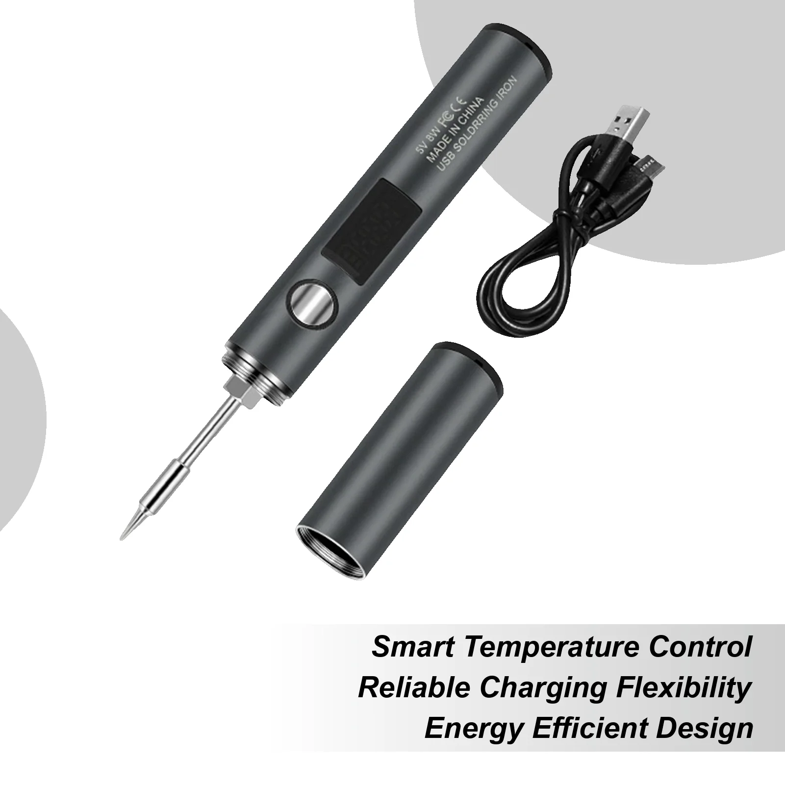 

Soldering Iron Kit Fast Heating Digital Display Repair Tool Rechargeable Soldering Iron For Electronic Component Home DIY