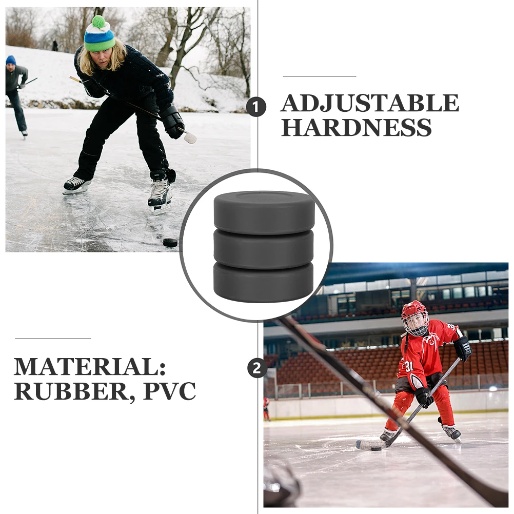 3 قطع من الثلج الصلابة القابلة للتعديل لتطوير مهارات التدريب، كرات الهوكي الأرضية المتينة، ممارسة داخلية وخفيفة الوزن #4