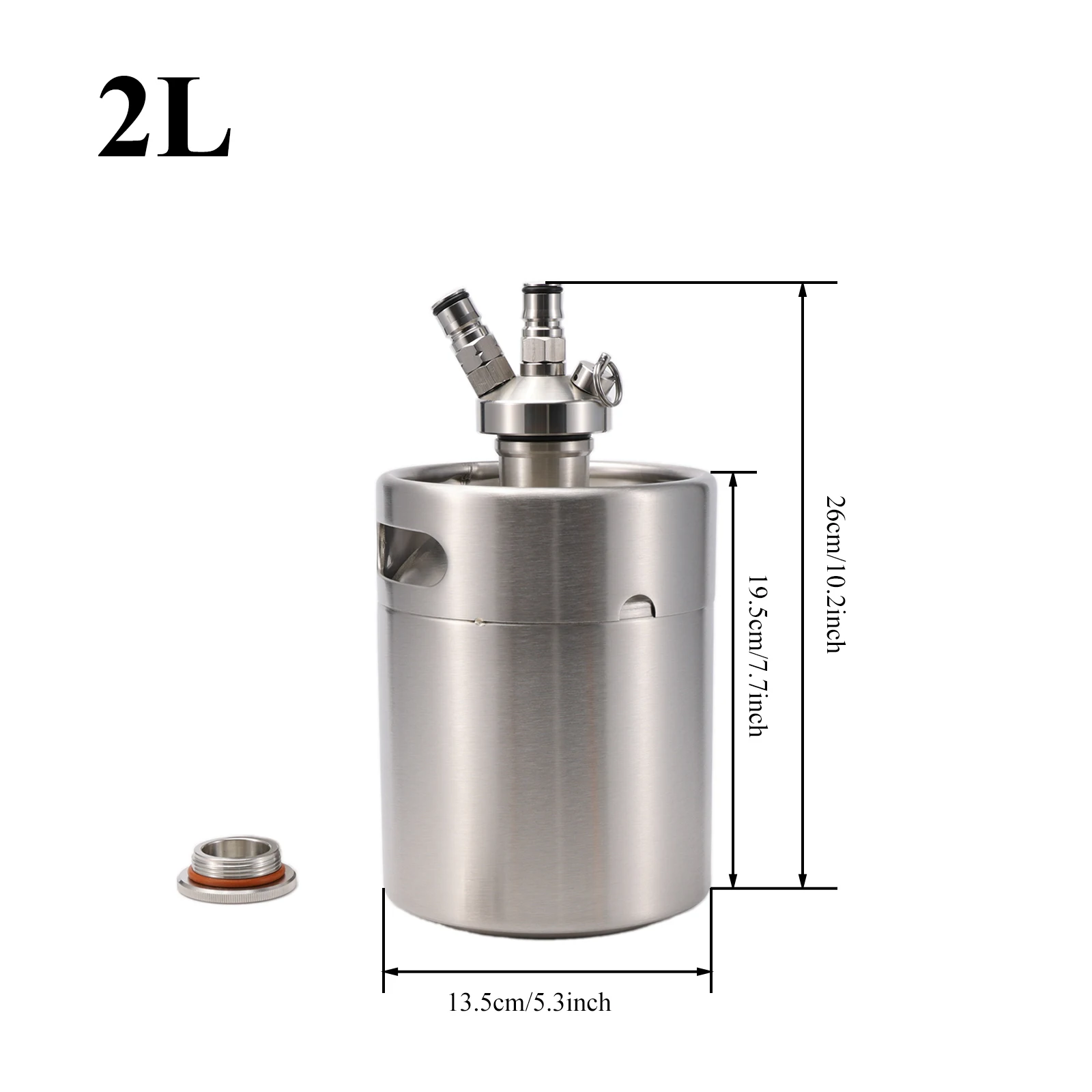 Brew Shark Mini Keg Stainless Steel 6