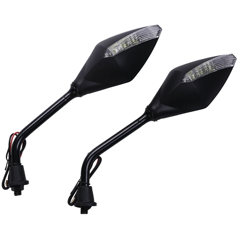 Motorcycle Led Turn Signals 1 Pair Universal 5 Colors Available Rearview Mirrors Scooter Indicator Mirror