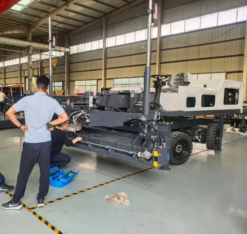 Custom Automatic Concrete Spreader Leveler-Laser Paving Machine 6M Driving Telescopic Boom Plant Concrete Laser Leveling Machine