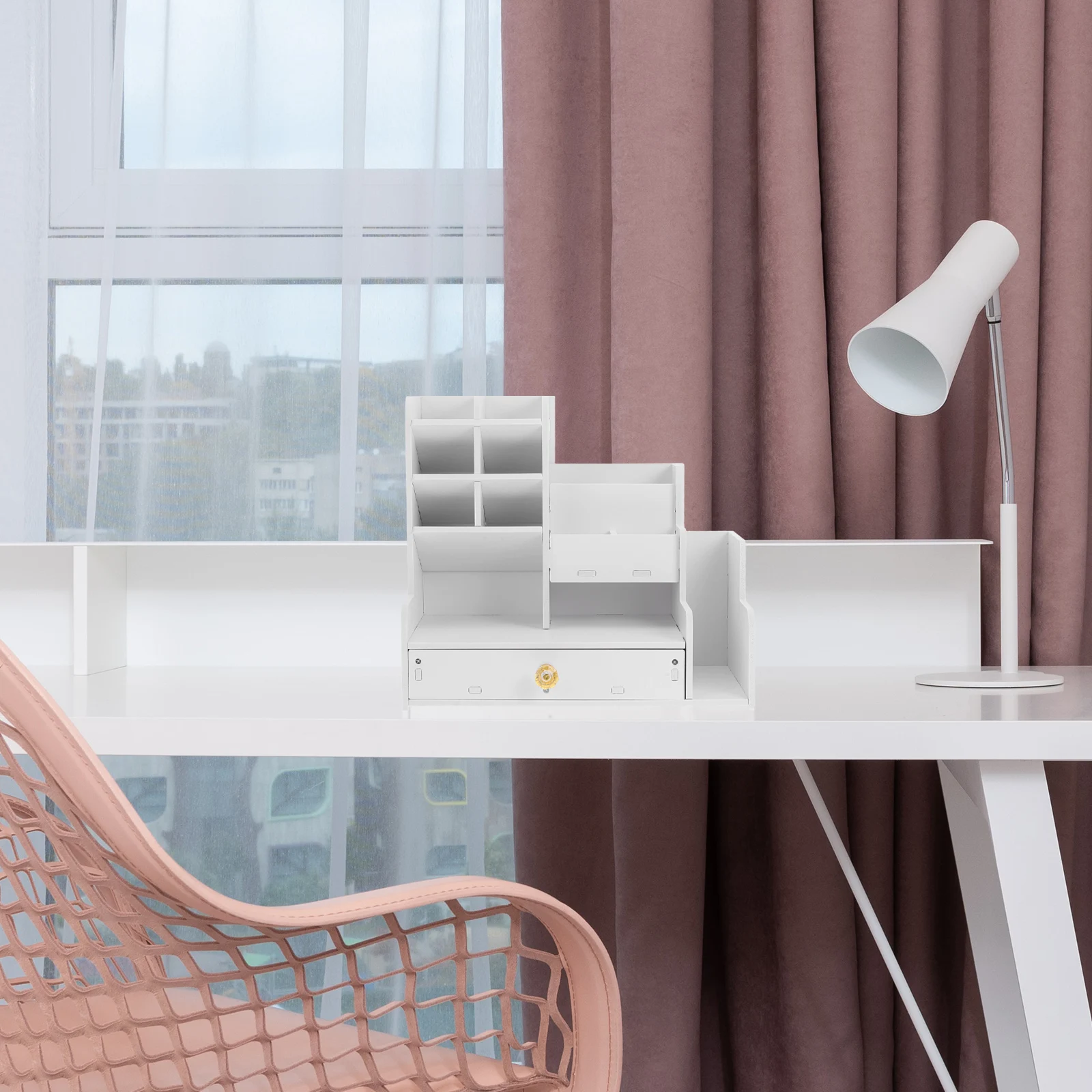 

Pen Holder Stationery Stand Portable Desk Storage Organiser Inclined Marker Markers Rack WPC