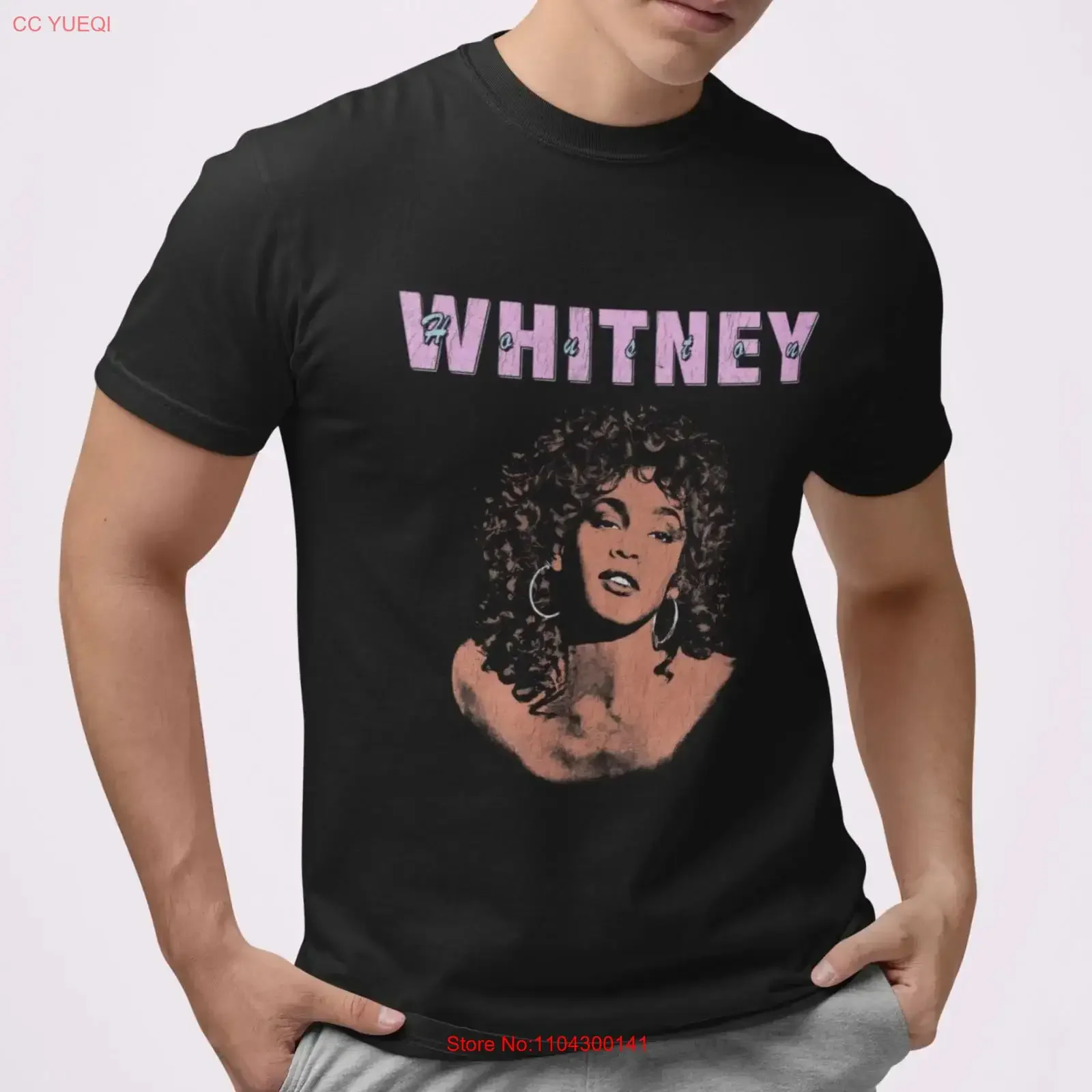 Whitney Houston T Shirt Retro Music Legend Vintage 80s Style  vintage Washed Stylish streetwear homme Slightly Unisex Stretched
