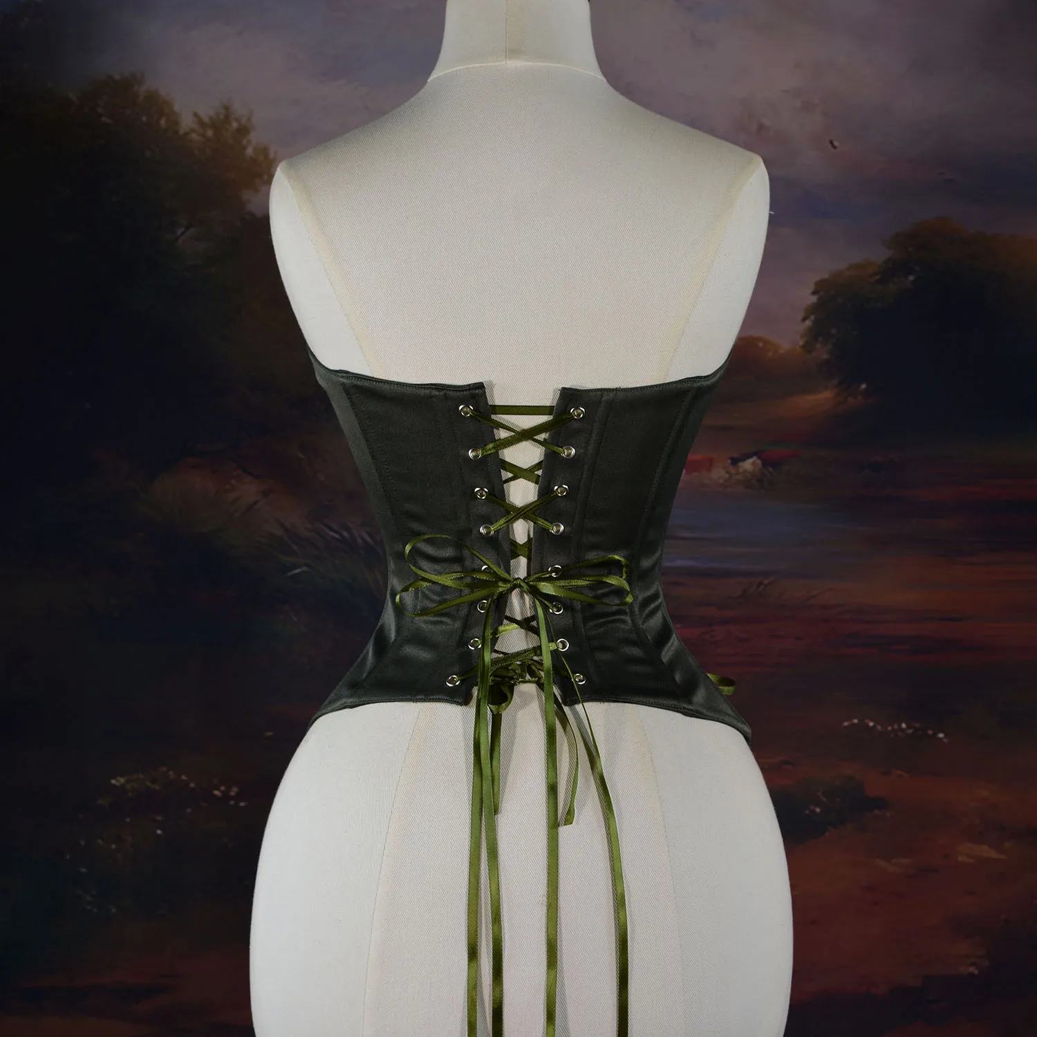 

Women Green Corset Tops Luxury Sexy Vintage Elegant Pink Bustiers Lace-up Gothic Strapless Evening Party Corsets Waist Trainer
