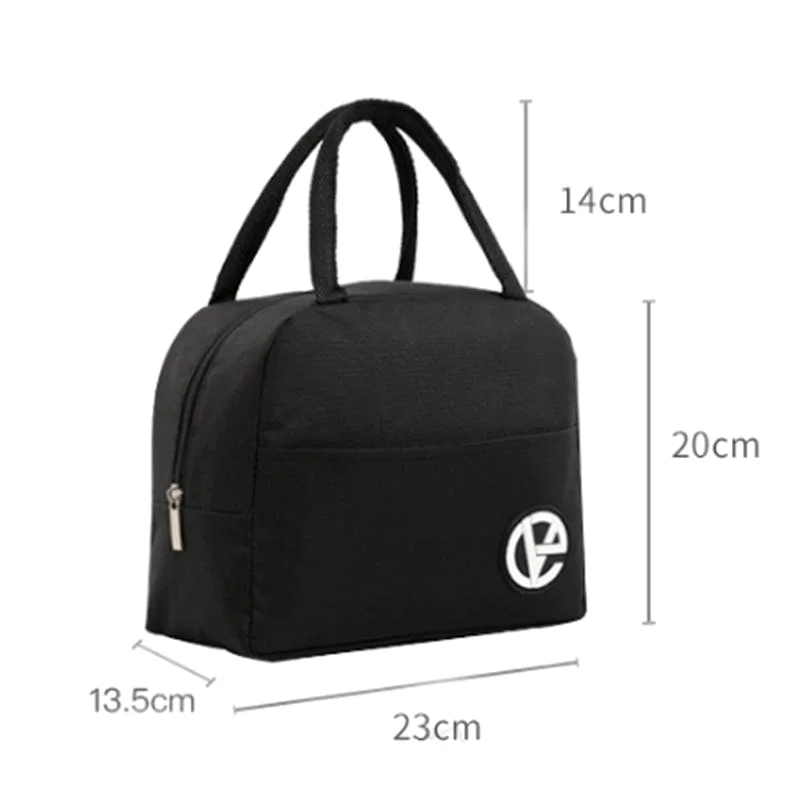 ISKYBOB Handle Lunch Bag Insulation Cooler Bag Men Women Lunch Box Picnic Travel Portable Waterproof Oxford Thermal Food Bag