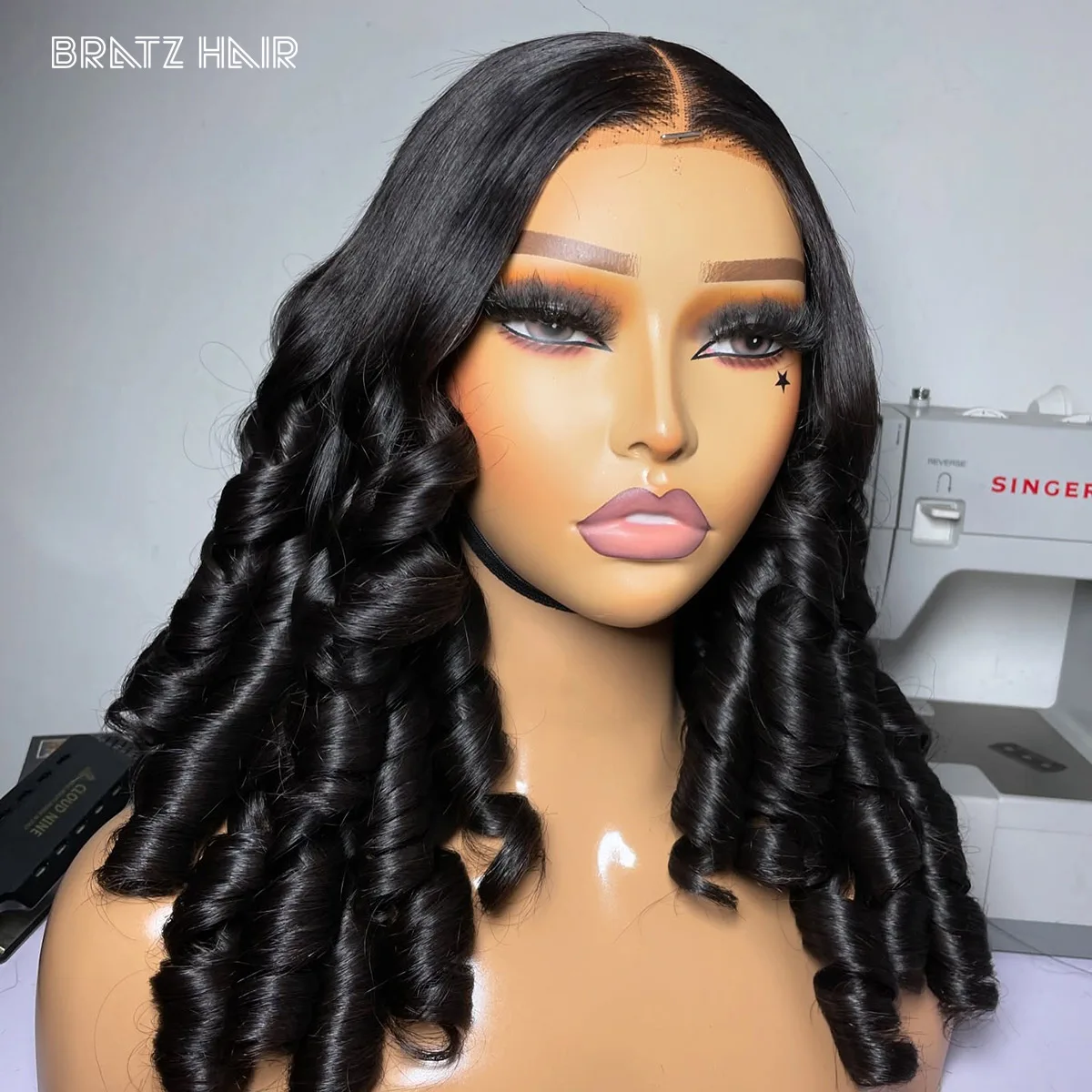 

Wear and Go Glueless Bouncy Curly Wig 100% Human Hair 13x4 Lace Front Wig for Woman Pre Plucked Pre Cut 4x4 5x5 Bouncy Curls Wig