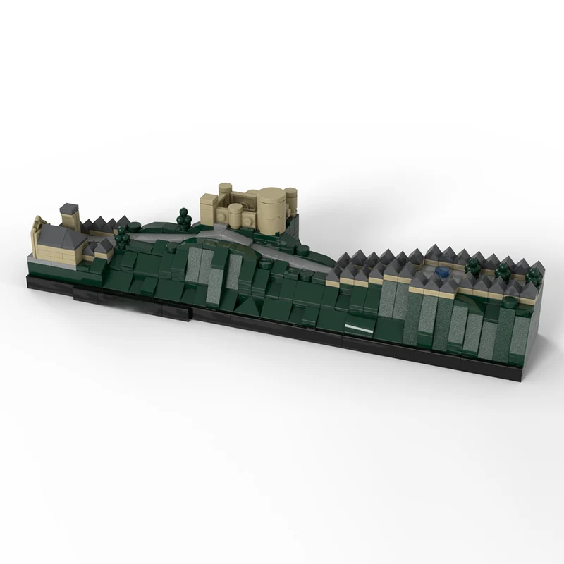 스트리트 뷰 모델 MOC 빌딩 블록 중세 마을 건축 모듈형 기술 어린이 휴일 선물 조립 장난감 세트