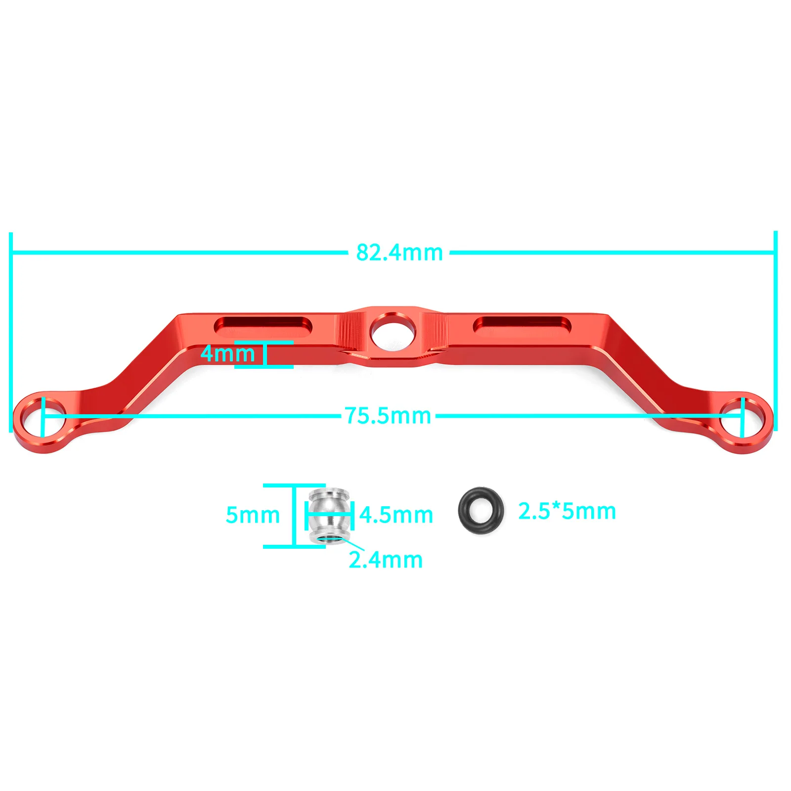 AXSPEED Pręt łączący układu kierowniczego ze stopu aluminium do TRX-4M Bronco Defender K10 F150 1/18 RC Crawler Car Model Upgrade Parts