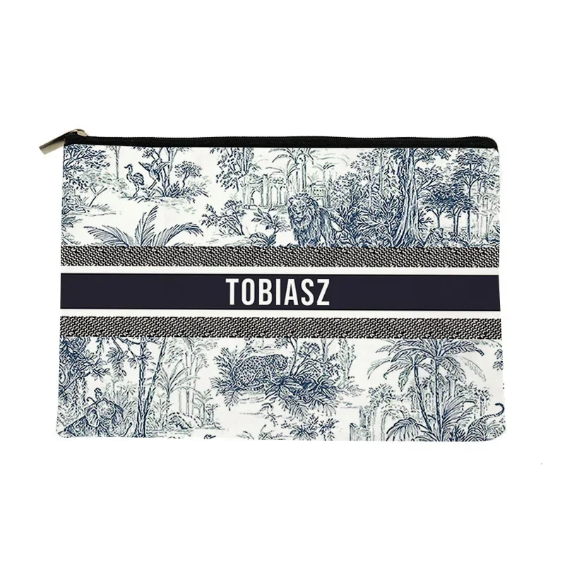 Customized Name Cosmetic Bag Wedding Bride Bridesmaid Lipstick Pouch Travel Storage Makeup Bags Personalized Gift