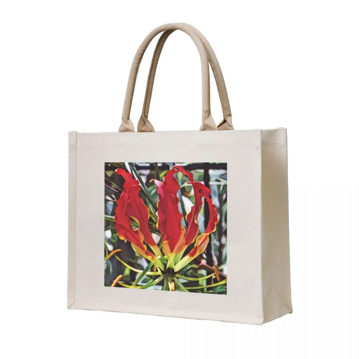 

Flame Lily Flower Tote Bag Cloth bags Canvas bag for women tote bag men