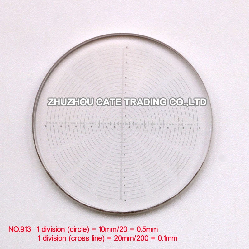 Durchmesser 24 mm Stereomikroskop Okular Mikrometer Graticule Lineal Okularabsehen für Olympus Mikroskop CX23 BX SZX Serie – Detail 3
