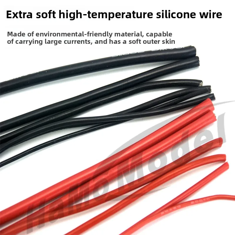 Extra Soft High Temperature Resistant Silicone Wire 10/12/14/16/18/20 AWG Motor, ESC, Battery Wire/1m