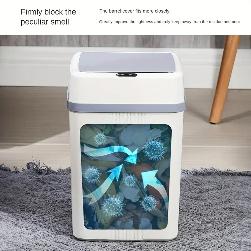 Smart Sensing Trash Can Electric Touchless Smart Bin Kitchen Bathroom Anti-Odor 13L Bucket Garbage With Lid Home Wastebasket