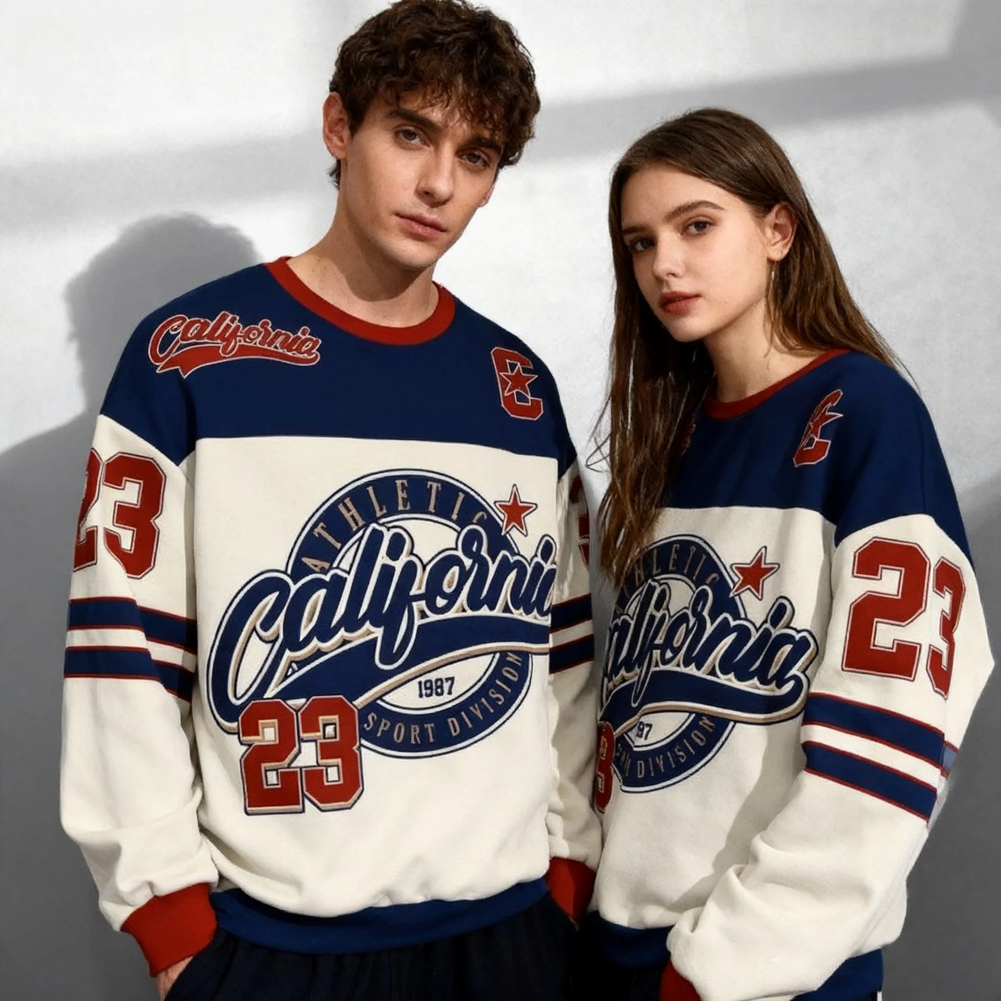 25/26 Autunno/Inverno Felpa con cappuccio girocollo American Street Hip Hop Punk Y2k Camicia digitale Donne di grandi dimensioni Bambini adulti Stesso stile